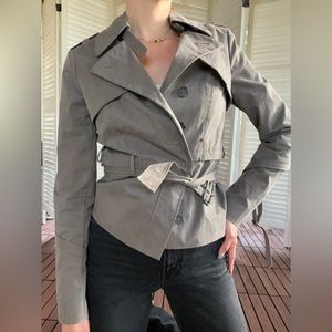 All Saints, Cropped trench, with tie and zipper details!